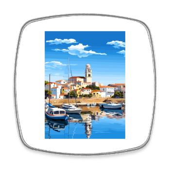 Vila Real de Santo Antonio Portugal Reiseplakat - Viereckiger Kühlschrankmagnet - Weiß - Vorne