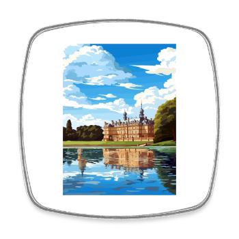 Potsdam Germany Vintage Travel Poster WPA Souvenir - Square fridge magnet - white - Front