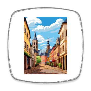 Trier Germany Vintage Travel Poster WPA Souvenir - Square fridge magnet - white - Front