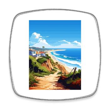 Vila Do Bispo Portugal Vintage Affiche de voyage WPA - Magnet carré - blanc - Devant