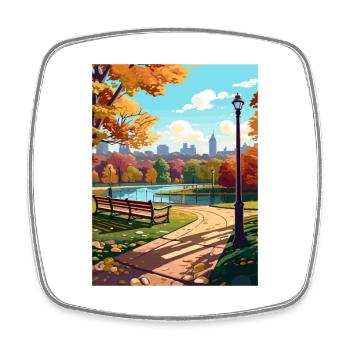 Hyde Park Londres Angleterre Vintage voyage affiche WPA - Magnet carré - blanc - Devant