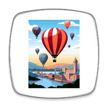 Bristol England Bridge Vintage Travel Poster WPA - Square fridge magnet - white - Front
