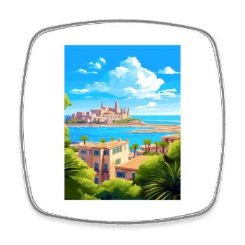 Palma De Mallorca Spanien Vintage Reiseposter WPA - Viereckiger Kühlschrankmagnet - Weiß - Vorne