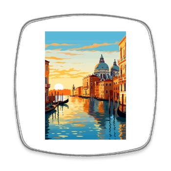 Venedig Italien Dekoration Markusplatz Souvenir - Viereckiger Kühlschrankmagnet - Weiß - Vorne