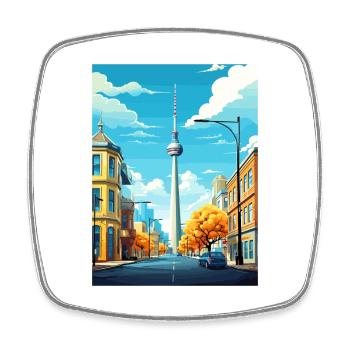 Berlin Deutschland Vintage Reiseposter WPA Souvenir - Viereckiger Kühlschrankmagnet - Weiß - Vorne