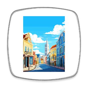 Aveiro Portugal Vintage Travel Poster WPA Souvenir - Square fridge magnet - white - Front