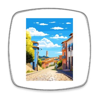 Caldas Da Rainha Portugal Affiche de voyage Vintage - Magnet carré - blanc - Devant