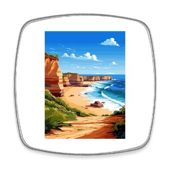 Algarve Portugal Vintage voyage affiche Souvenir - Magnet carré - blanc - Devant