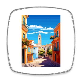 Cascais Portugal Vintage voyage affiche Souvenir - Magnet carré - blanc - Devant