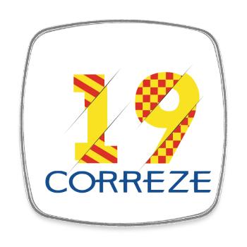 Corrèze - Viereckiger Kühlschrankmagnet - Weiß - Vorne