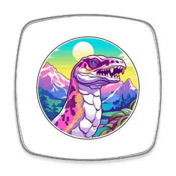 Anaconda Aquarell Karikatur Kawaii Haustier Tier Colo - Viereckiger Kühlschrankmagnet - Weiß - Vorne