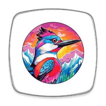 Specht Aquarell Karikatur Kawaii Haustier Tier Co - Viereckiger Kühlschrankmagnet - Weiß - Vorne