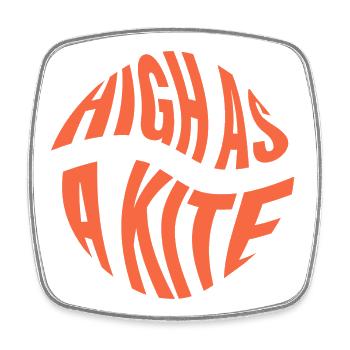 High as a Kite - Viereckiger Kühlschrankmagnet - Weiß - Vorne