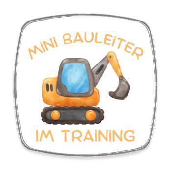 Bauleiter im Training - Viereckiger Kühlschrankmagnet - Weiß - Vorne