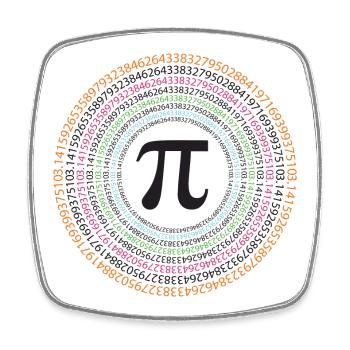 Pi Day - Happy Pi Day - Square fridge magnet - white - Front