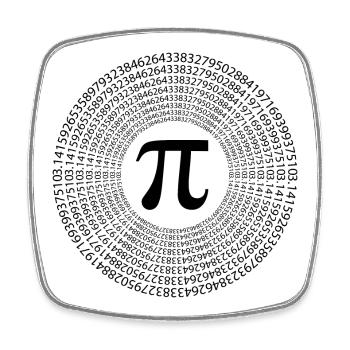 Pi-Tag - Glücklicher Pi-Tag - Viereckiger Kühlschrankmagnet - Weiß - Vorne