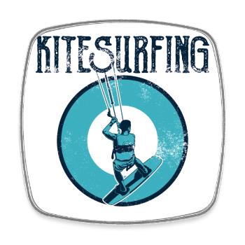 Kitesurfers - Square fridge magnet - white - Front