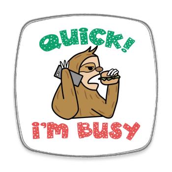 I don't care about indifference statement attitude - Square fridge magnet - white - Front