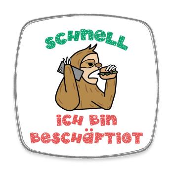 Egal Lustige Sprüche Ist Mir Wurscht Statement - Viereckiger Kühlschrankmagnet - Weiß - Vorne