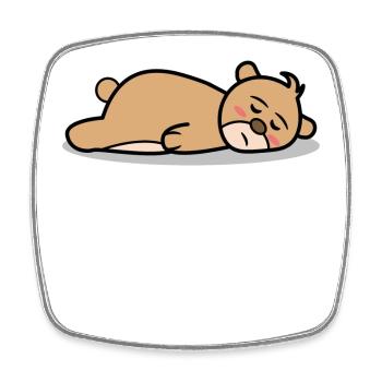 Ist Mir Egal Haltung Relax Chill - Viereckiger Kühlschrankmagnet - Weiß - Vorne