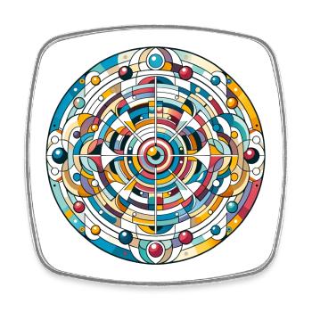 Kunterli - Colourful life cycle - Square fridge magnet - white - Front