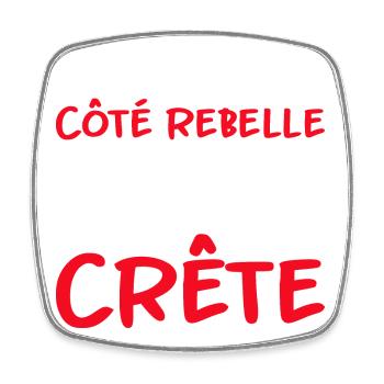 Moi aussi j'ai un côté rebelle vise la crête - Magnet carré - blanc - Devant