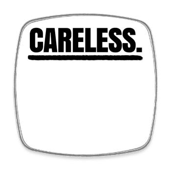 Relax doesn't matter statement I don't care - Square fridge magnet - white - Front