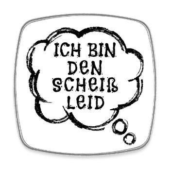 Ist Mir Wurscht Egal Statement Gleichgültig - Viereckiger Kühlschrankmagnet - Weiß - Vorne