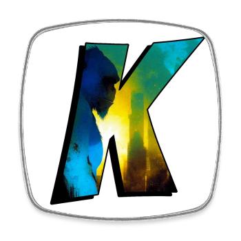 Gorilla 01 - K2 - Square fridge magnet - white - Front