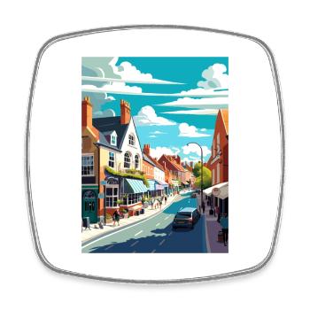 Sandwich England Kent Vintage Travel Poster WPA - Square fridge magnet - white - Front