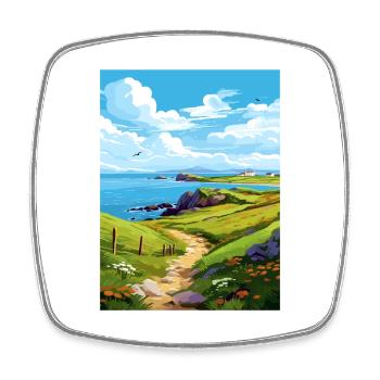 Isle Of Seil Schottland Vintage Reiseposter WPA - Viereckiger Kühlschrankmagnet - Weiß - Vorne