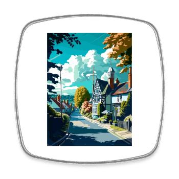 Sevenoaks England Kent Vintage Reiseposter WPA - Viereckiger Kühlschrankmagnet - Weiß - Vorne