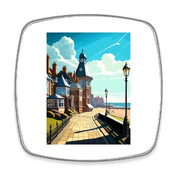 Herne Bay England Kent Vintage Travel Poster WPA - Square fridge magnet - white - Front