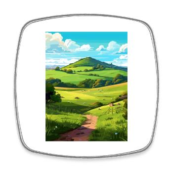 Duncryne Hill Stirling Vintage Reiseposter WPA - Viereckiger Kühlschrankmagnet - Weiß - Vorne