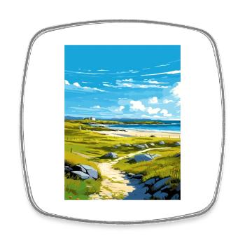 Isle Of Tiree Schottland Vintage Reiseposter WPA - Viereckiger Kühlschrankmagnet - Weiß - Vorne