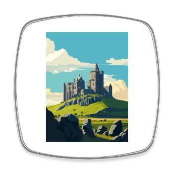 Rock Of Cashel Irlande Vintage voyage affiche WPA - Magnet carré - blanc - Devant