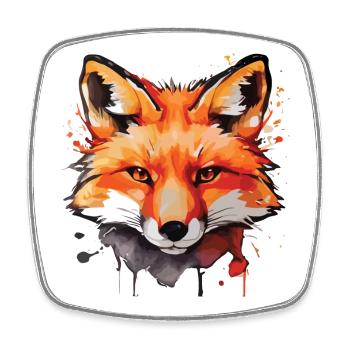 Niedlicher Fuchs - Viereckiger Kühlschrankmagnet - Weiß - Vorne