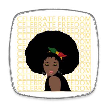 Juneteenth Freedom Day - Square fridge magnet - white - Front