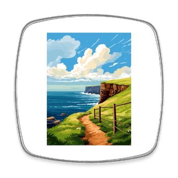 Isle Of Hoy Scotland Vintage Travel Poster WPA Art - Square fridge magnet - white - Front
