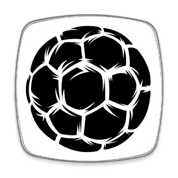 Handballer Handball Ball Logo Illustration Symbol - Viereckiger Kühlschrankmagnet - Weiß - Vorne