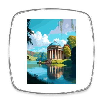 Stourhead Decoration Vintage Travel Poster WPA Art - Square fridge magnet - white - Front