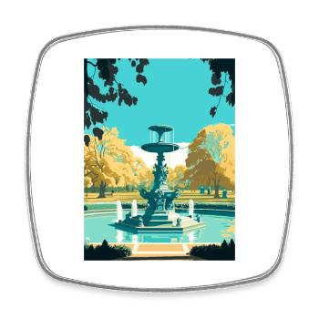 Regent S Park Londres Vintage voyage affiche WPA Art - Magnet carré - blanc - Devant