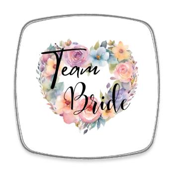 DeTeam Bride - Équipe Mariée - Magnet carré - blanc - Devant