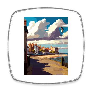 Bridlington England Vintage Travel Poster Souvenir - Square fridge magnet - white - Front