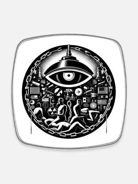 Eye tech - Square fridge magnet - white