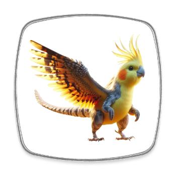 Nymphendino (01) - Square fridge magnet - white - Front