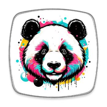 Panda - Viereckiger Kühlschrankmagnet - Weiß - Vorne