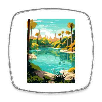 Parc d’État de Rainbow Springs en Floride affiche de voyage - Magnet carré - blanc - Devant