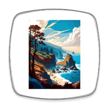Pfeiffer Big Sur State Park Kalifornien Souvenir - Viereckiger Kühlschrankmagnet - Weiß - Vorne
