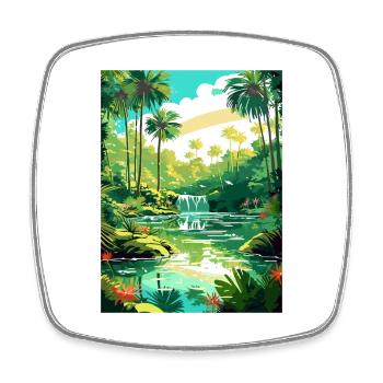 Parc d’État de Rainbow Springs en Floride affiche de voyage - Magnet carré - blanc - Devant